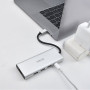 Хаб Wiwu Adapter Apollo 5 в 1 USB-C to 3xUSB3.0 + 1xType-C + 1xHDMI  HUB silver  для MacBook / iMac / iPad