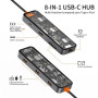 Хаб Wiwu Cyber HUB CB008 8 in 1 gray  для MacBook / iMac / iPad