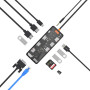 Хаб Wiwu Cyber HUB CB012 12 in 1 gray  для MacBook / iMac / iPad