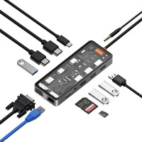Хаб Wiwu Cyber HUB CB012 12 in 1 gray  для MacBook / iMac / iPad