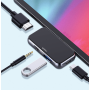 Хаб Wiwu Adapter USB-C 4 в 1 T5 Pro HUB gray для MacBook / iPad