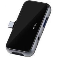Хаб Wiwu Adapter USB-C 4 в 1 T5 Pro HUB gray для MacBook / iPad