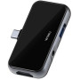 Хаб Wiwu Adapter USB-C 4 в 1 T5 Pro HUB gray для MacBook / iPad